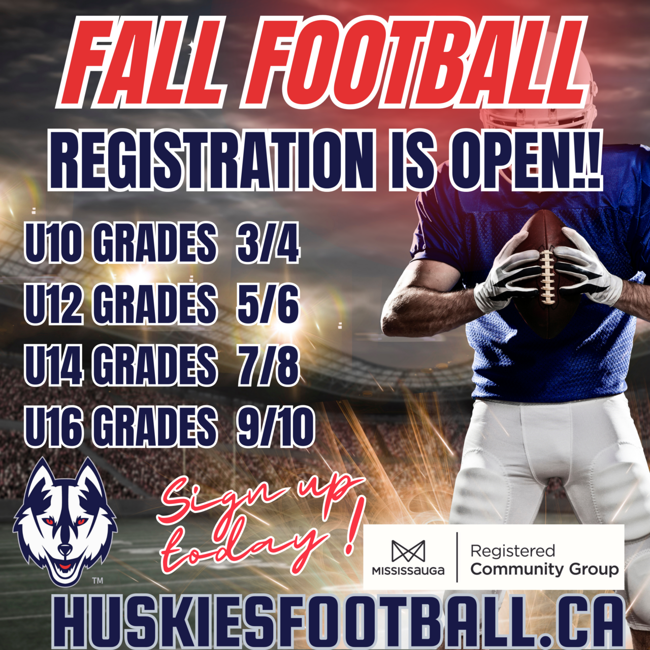 Mississauga Minor Football Home of the Mississauga Huskies